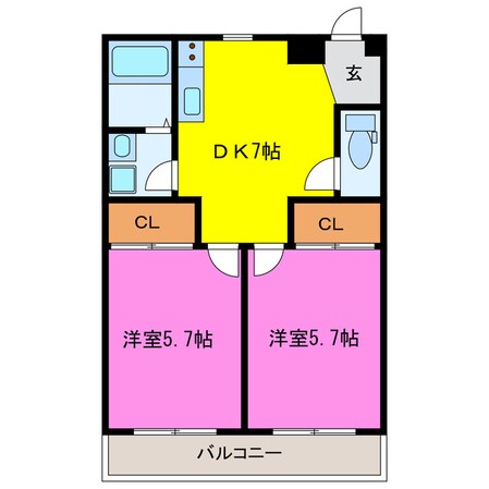 花の台ハイツの物件間取画像